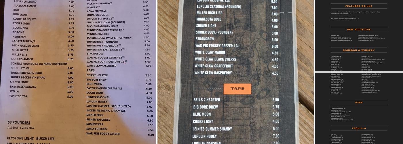 Big Bore Barbecue Menu
