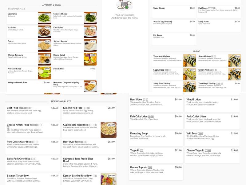 Fresh Bites Dosirak Menu