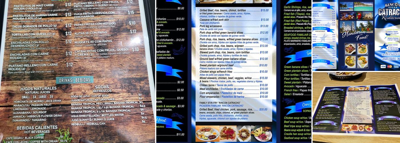 Rincón Catracho Menu