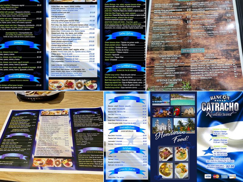 Rincón Catracho Menu