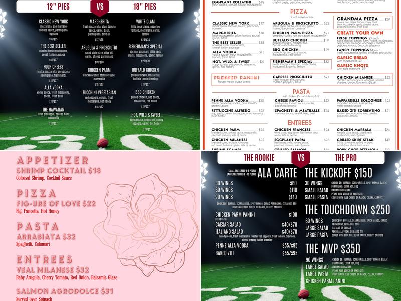 Public Pizza Italian Restaurant & Bar Menu