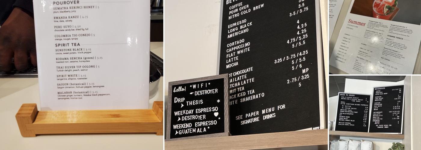 Ceremony Coffee Bethesda Crescent Menu