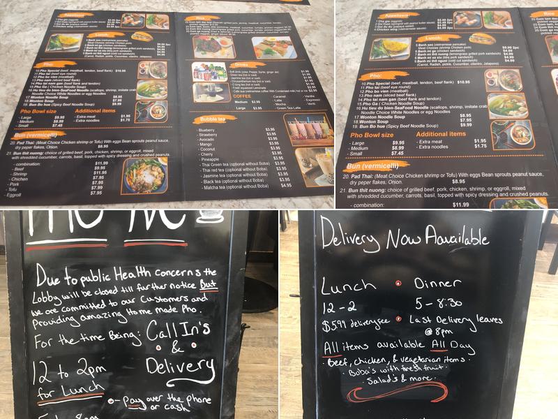 Pho NC Menu