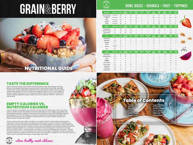 Grain and Berry - Riverview Menu