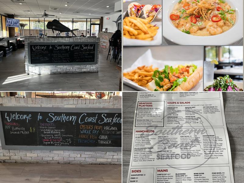 Southern Coast Seafood Menu