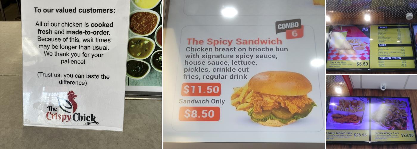 The Crispy Chick Menu