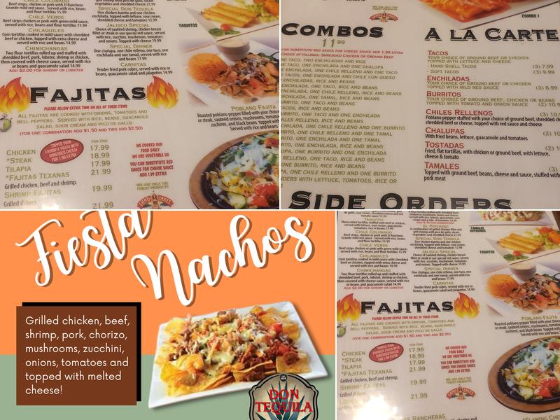 Don Tequila Mexican Grill Menu