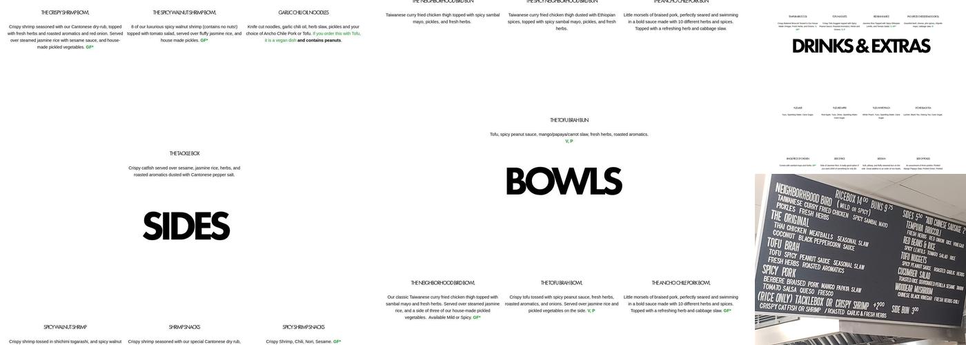 Ekiben Menu