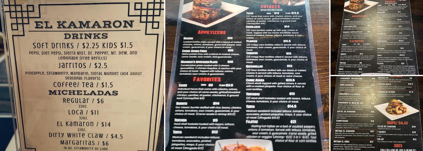 El Kamaron Menu