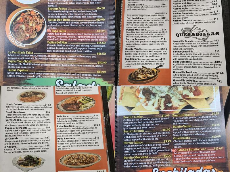 Mexico Tipico Menu
