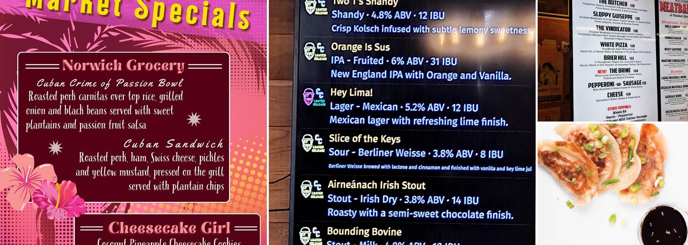 Crooked Can Brewing Co. Menu