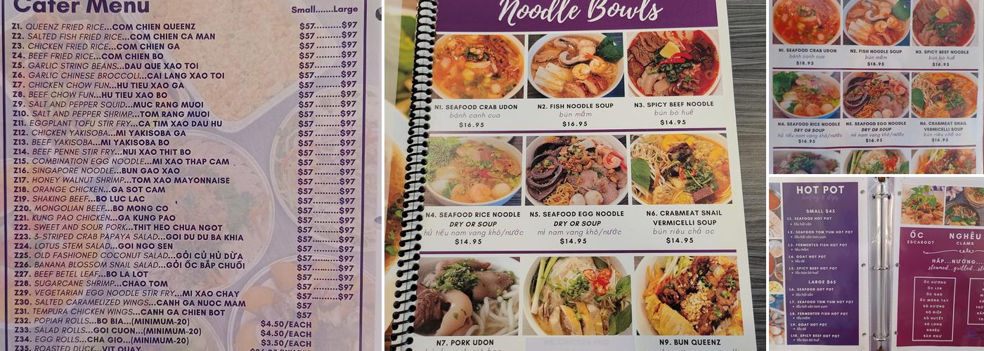 Queenz Asian Cuisine Menu