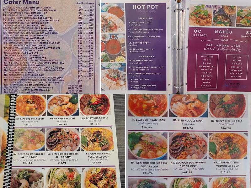 Queenz Asian Cuisine Menu