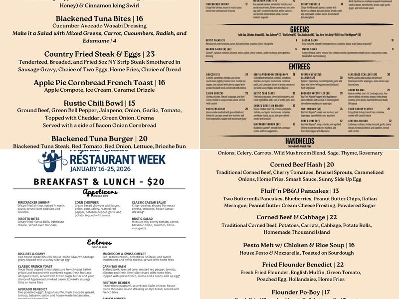The Rustic Spoon Menu