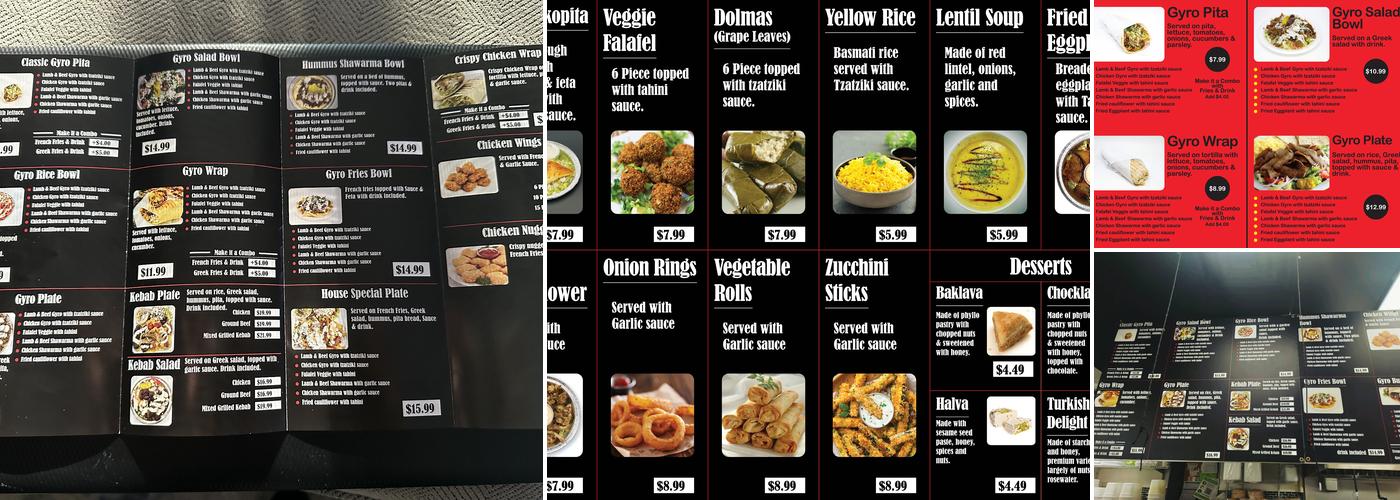 Gyro Guys Halal Grill Menu