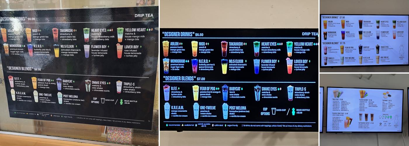 Drip Tea Seattle Menu