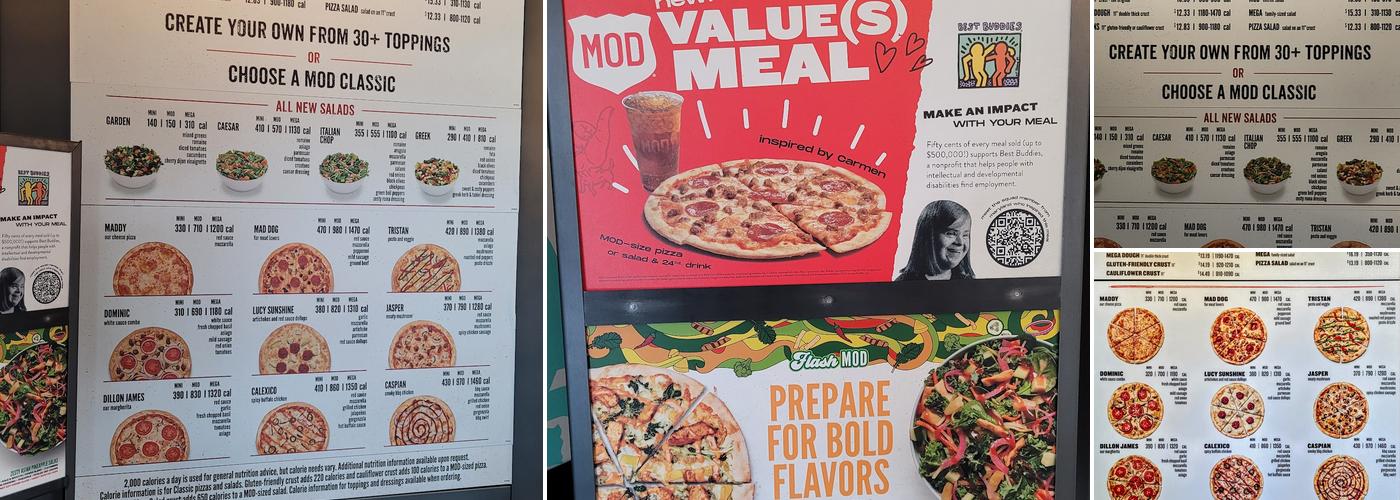 MOD Pizza Menu