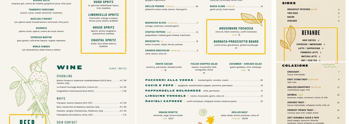 Marco Polo Menu