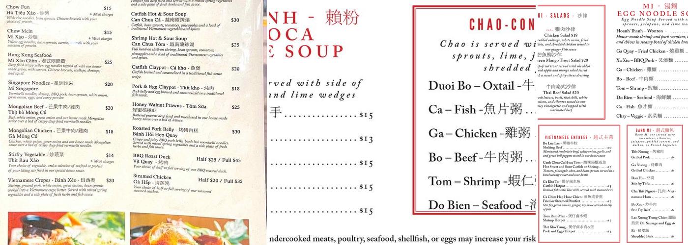 Fortune Casino Tukwila Menu