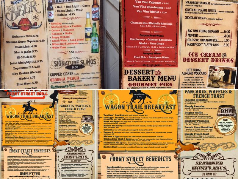 Rustlers Front Street Grill Menu