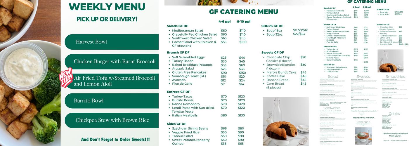 Gracefully Fed Menu