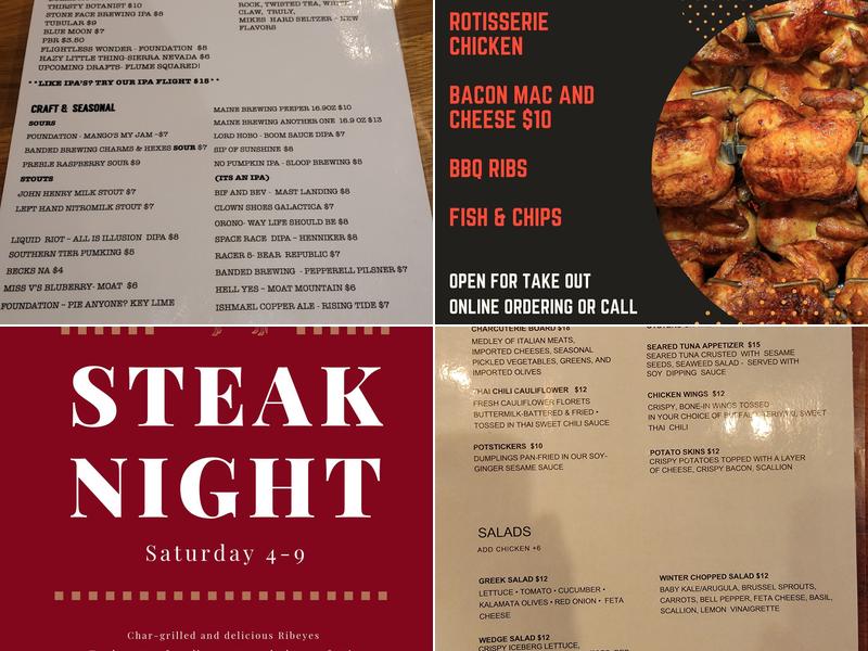 Modern Barn Menu