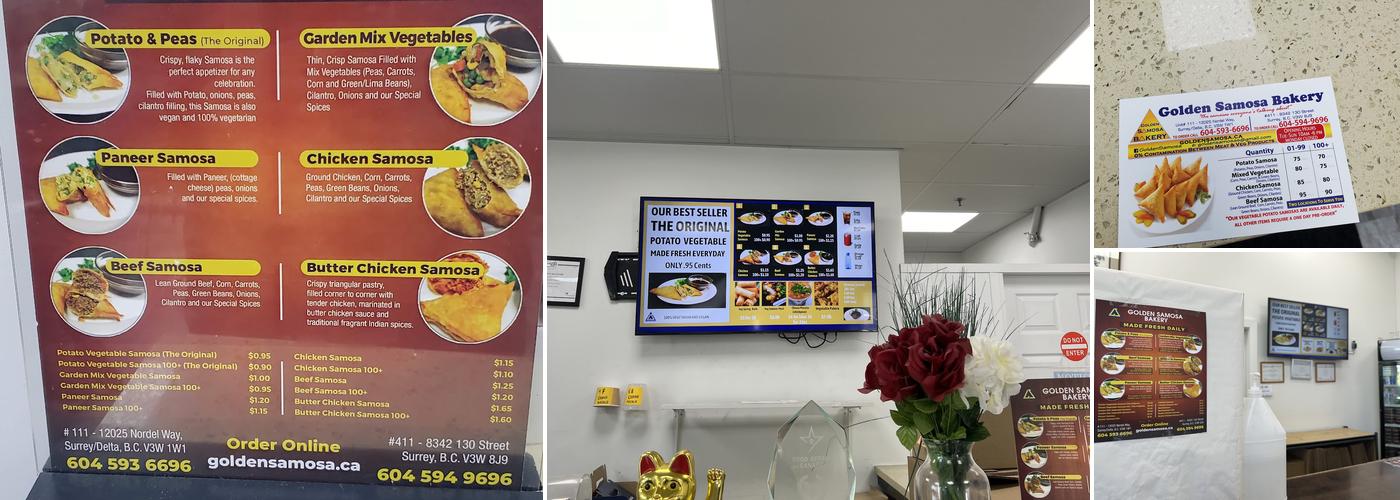 Golden Samosa Bakery Menu