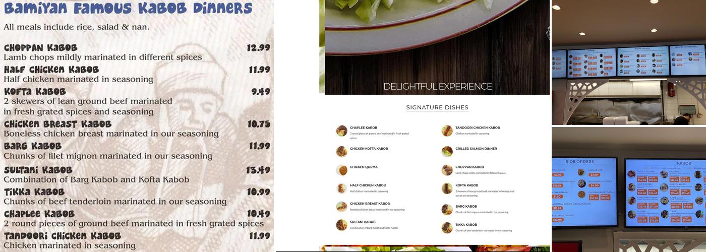 Bamiyan Kabob Menu