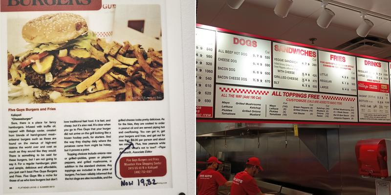 Five Guys Menu