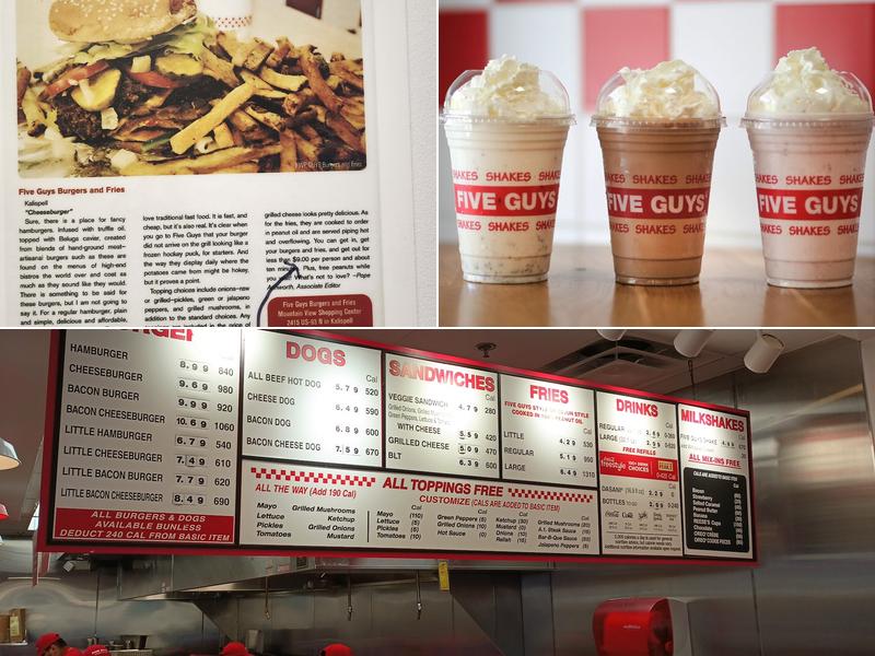 Five Guys Menu
