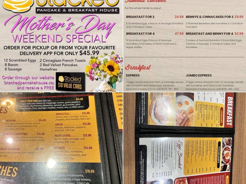 Stacked Pancake & Breakfast House Brantford Menu