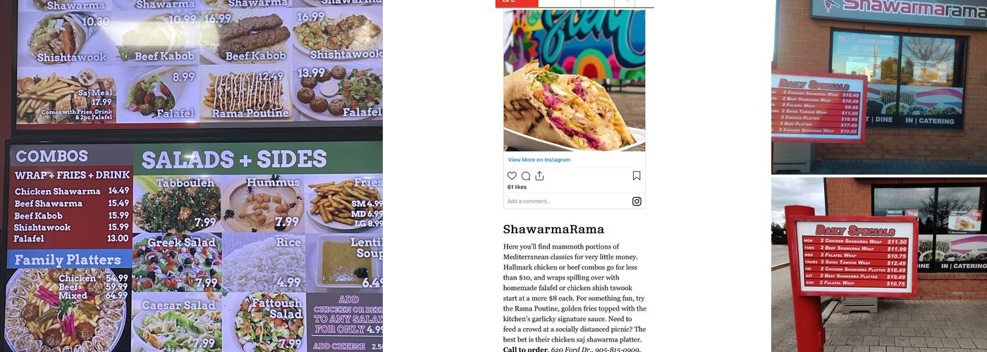 ShawarmaRama Menu