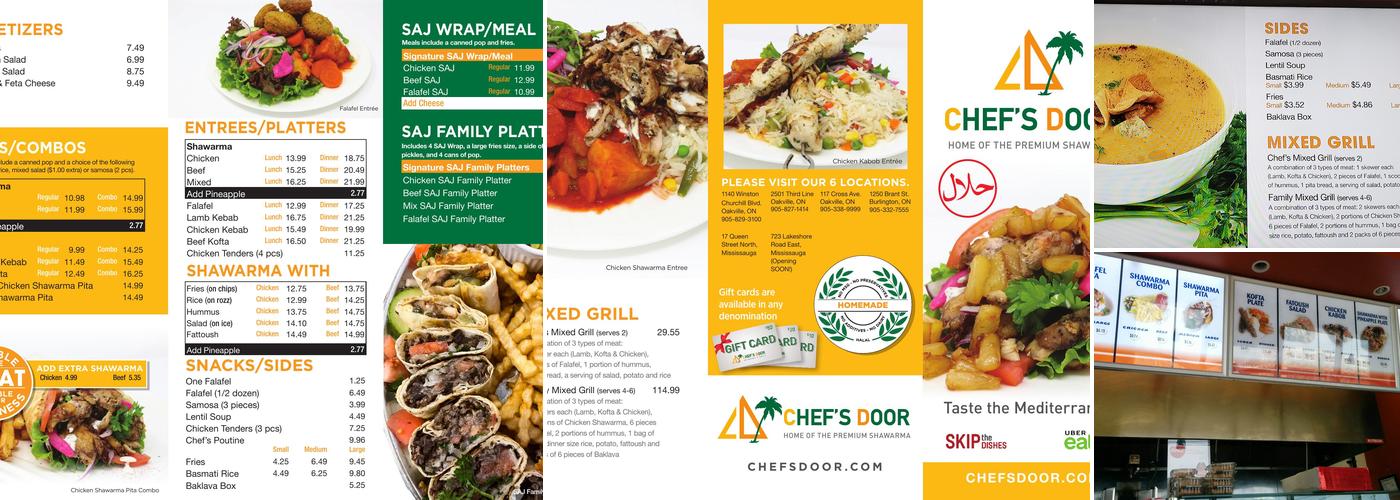 Chef's Door Premium Shawarma Menu
