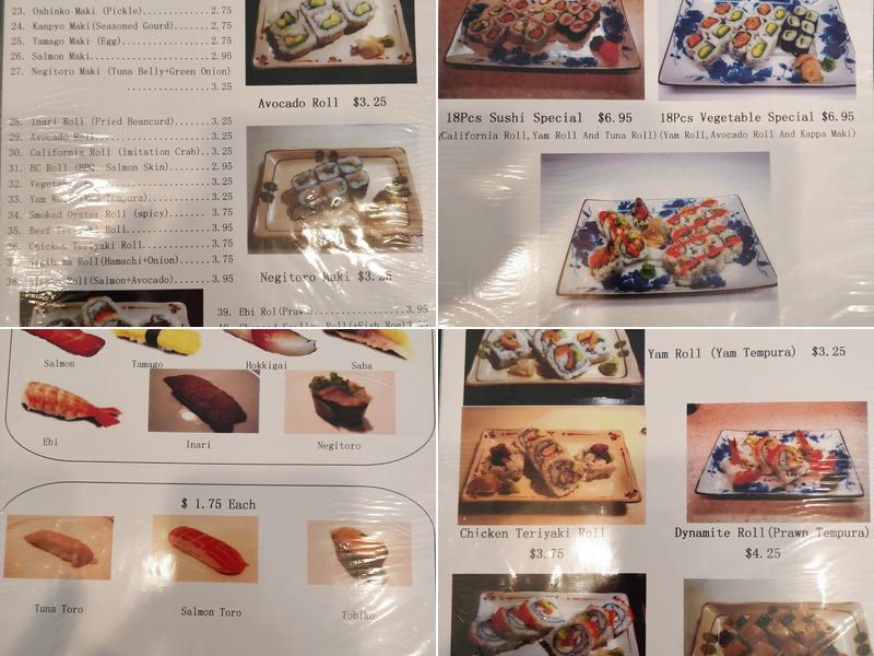 Dundarave Sushi Menu