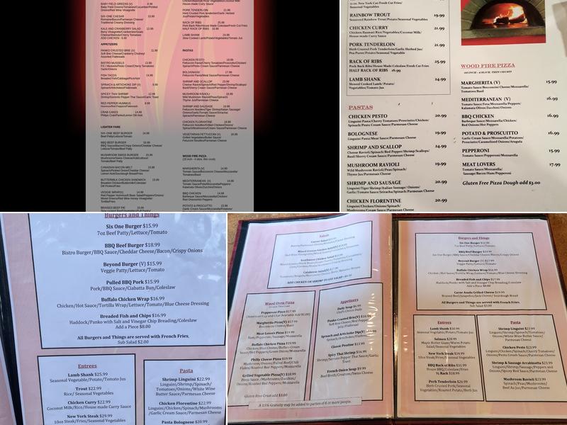 Bistro Six One Menu