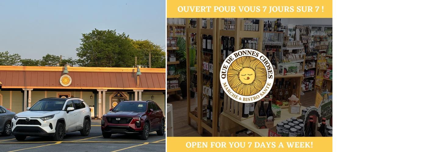Que de Bonnes Choses Menu