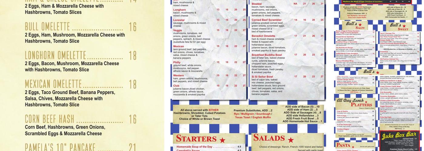 The White Bull Cafe Menu