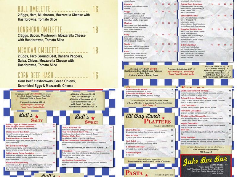 The White Bull Cafe Menu