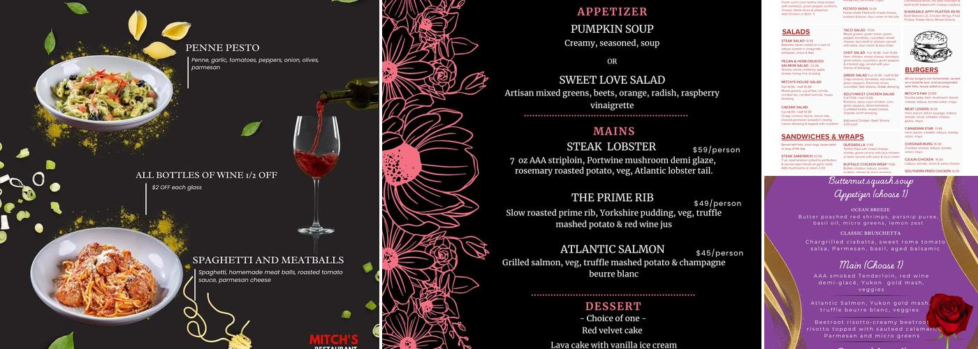 Mitch's Restaurant Menu