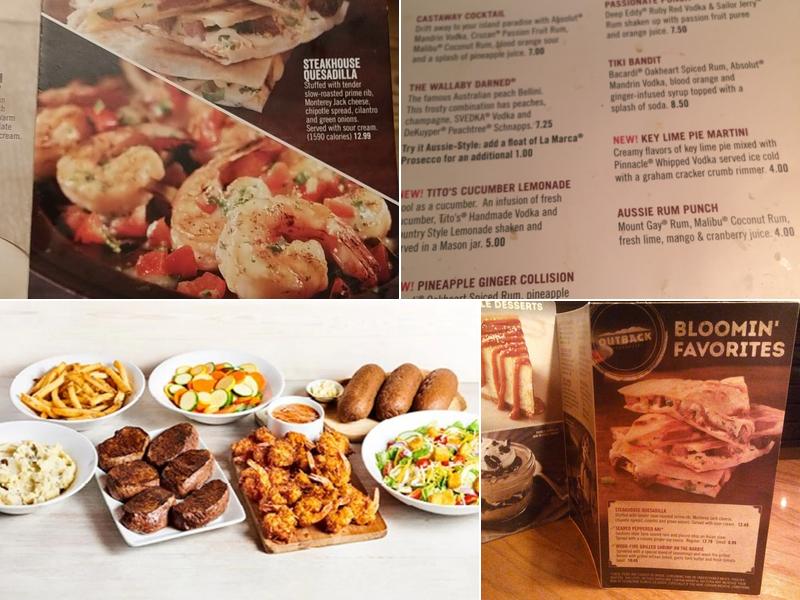 Outback Steakhouse Menu