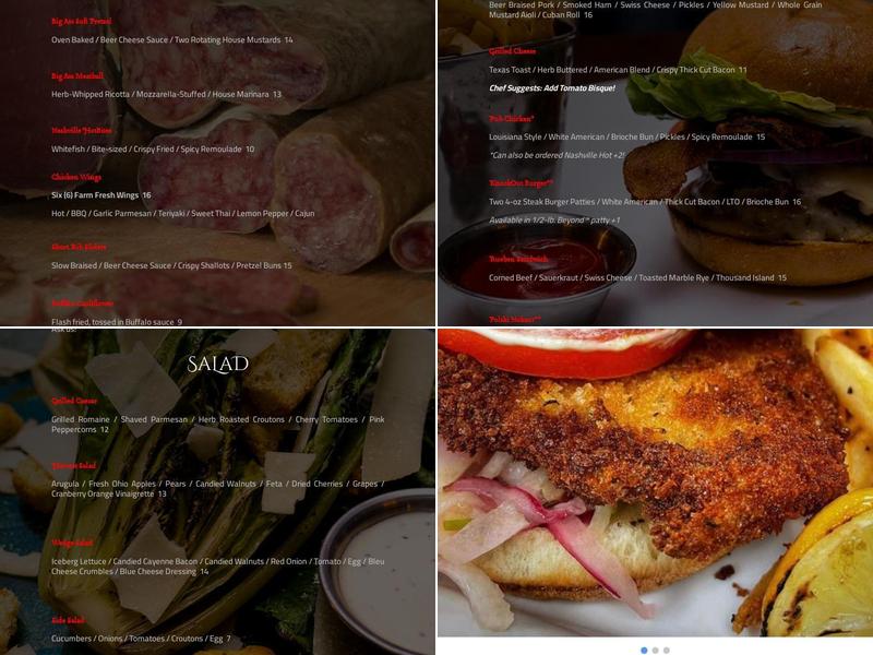 All Saints Public House Menu