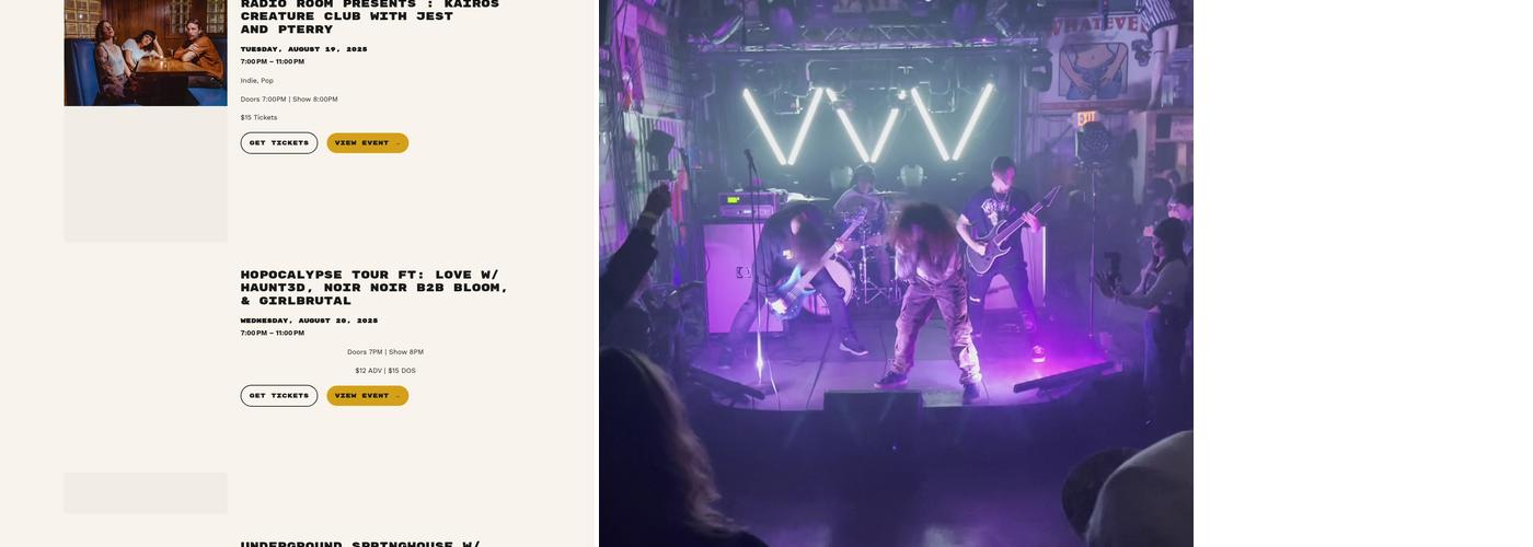 Swanson's Warehouse Menu