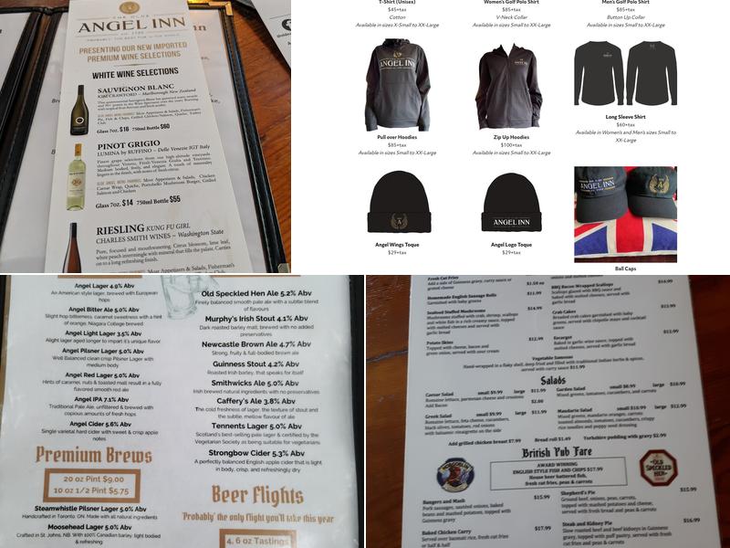 The Olde Angel Inn Menu