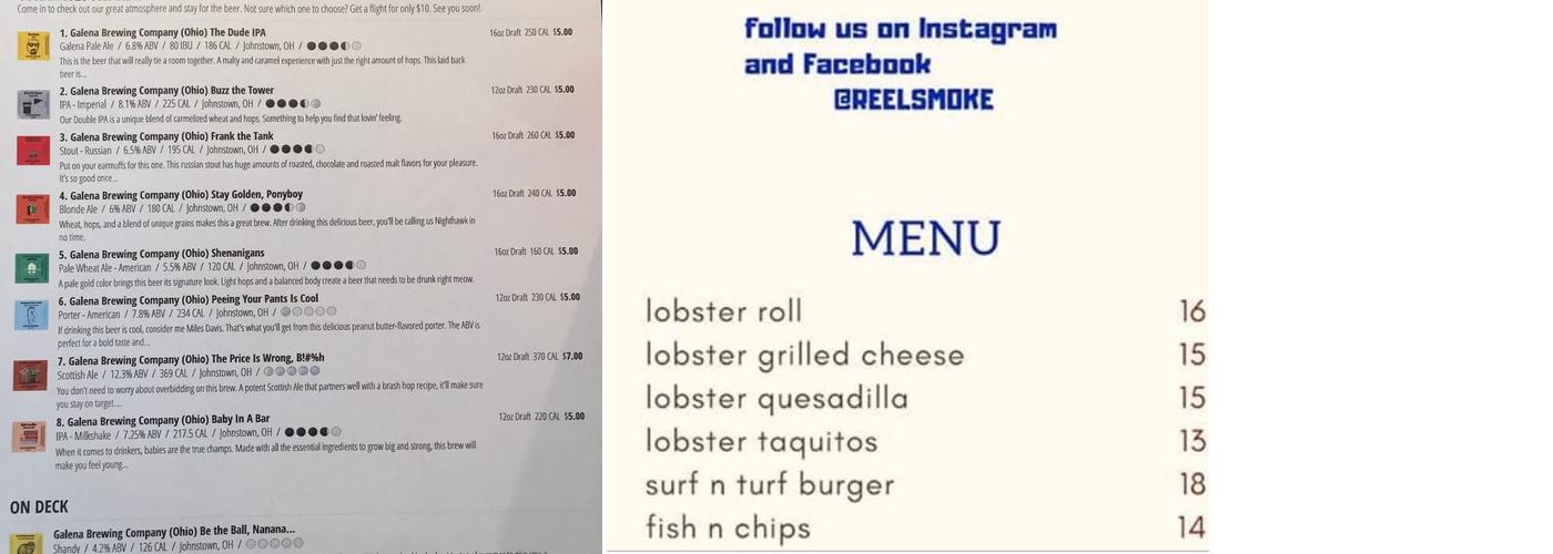 Grizzlybird Brewing Company Menu