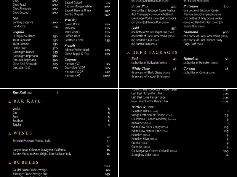 Sub Rosa Menu