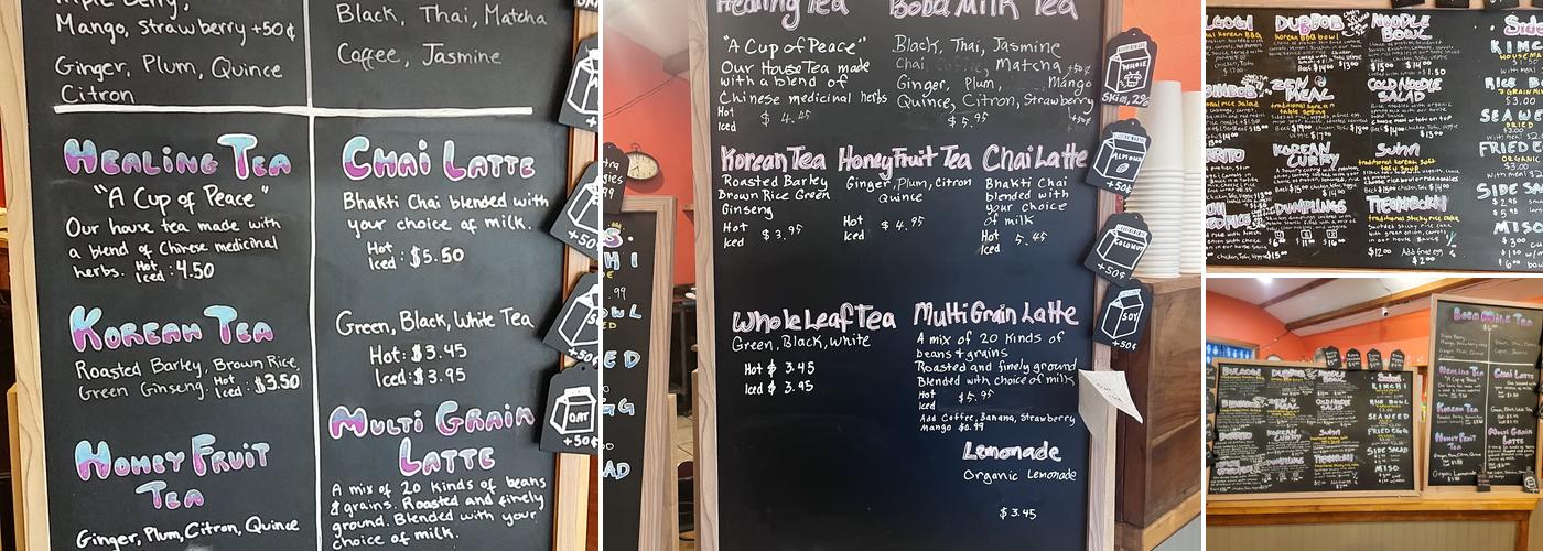 A Cup of Peace Menu