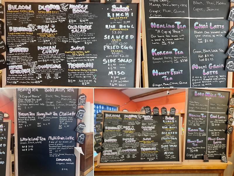 A Cup of Peace Menu