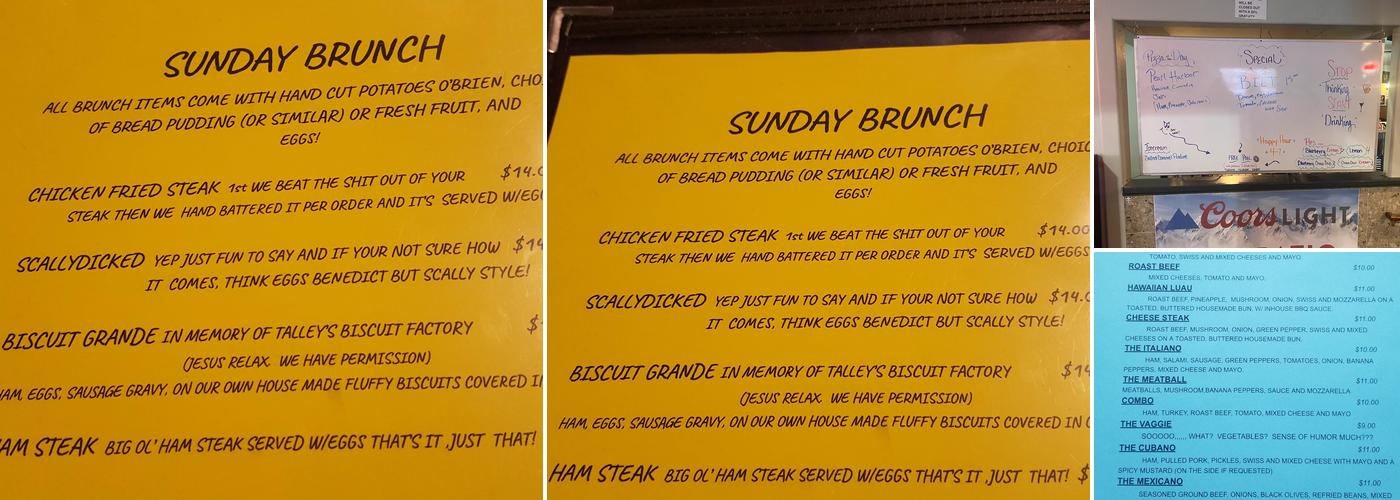 Scallywags Bar and Grill LLC Menu