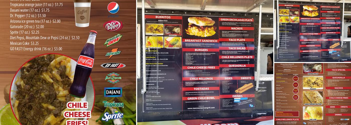 Marco's Mexican Grill Menu