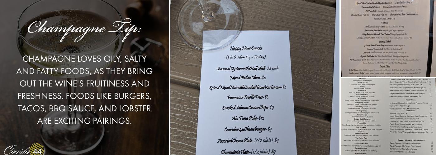 Corridor 44 Menu